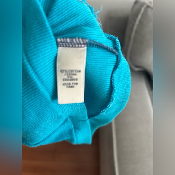 Abercrombie Blue turquoise Vintage Slim Fit Y2K 90’s Fairy Emo Top Size S - Picture 8 of 8